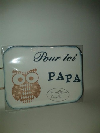 carte de l'ensemble cadeau thème hibou
